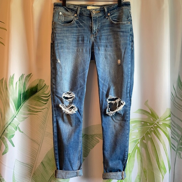 Maurices Denim - Maurices Destructed Boyfriend Mid-Rise Jeans